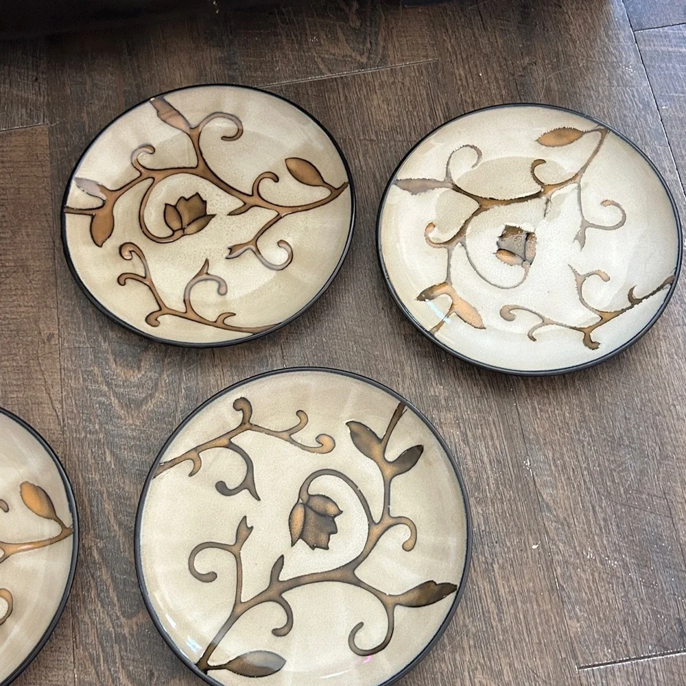 Gold Scroll‎ by MIKASA Salad Plates Set of 7